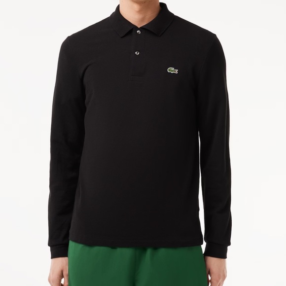 LACOSTE Men’s Long Sleeve Cotton Polo - Picture 3 of 12